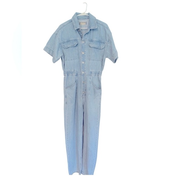 Free People - We the Free Womens jumpsuit SZ Medium Blue Denim - Picture 4 of 6